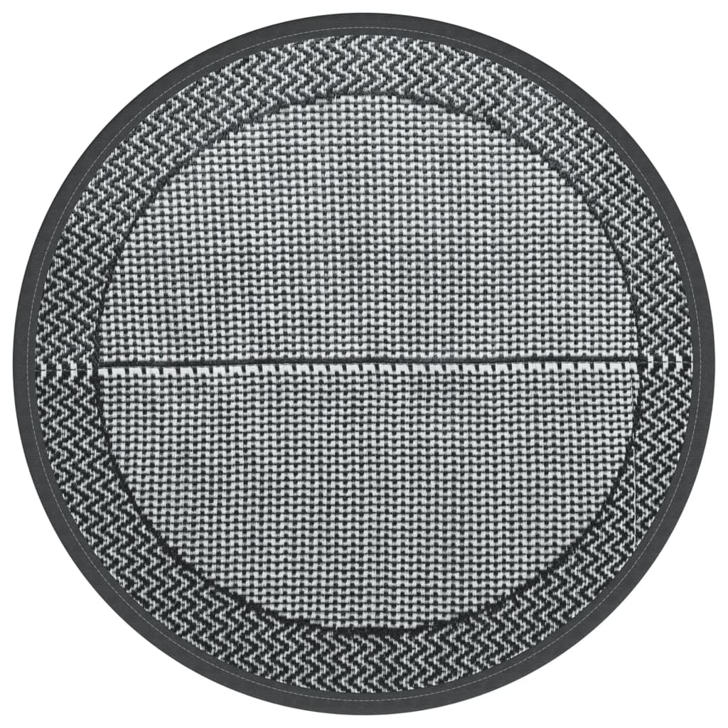 Buitenkleed Arakil Ø120 Cm Pp Zwart En Grijs