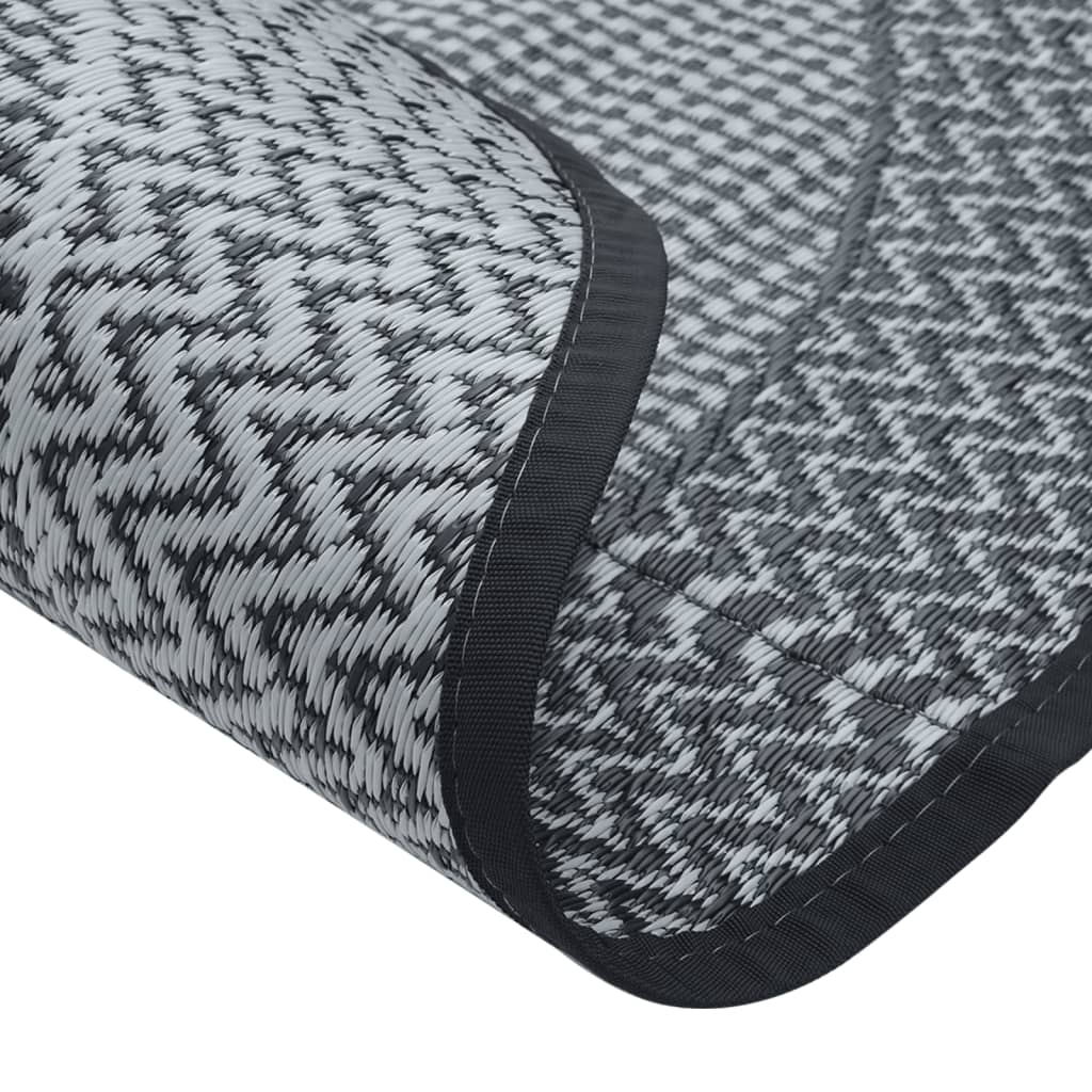 Buitenkleed Arakil Ø120 Cm Pp Zwart En Grijs