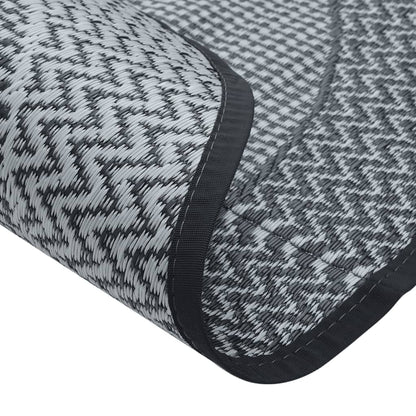 Buitenkleed Arakil Ø120 Cm Pp Zwart En Grijs