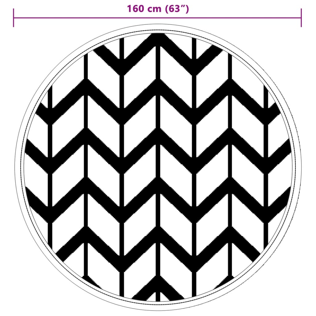 Buitenkleed Arakil Ø160 Cm Polypropeen Wit En Grijs