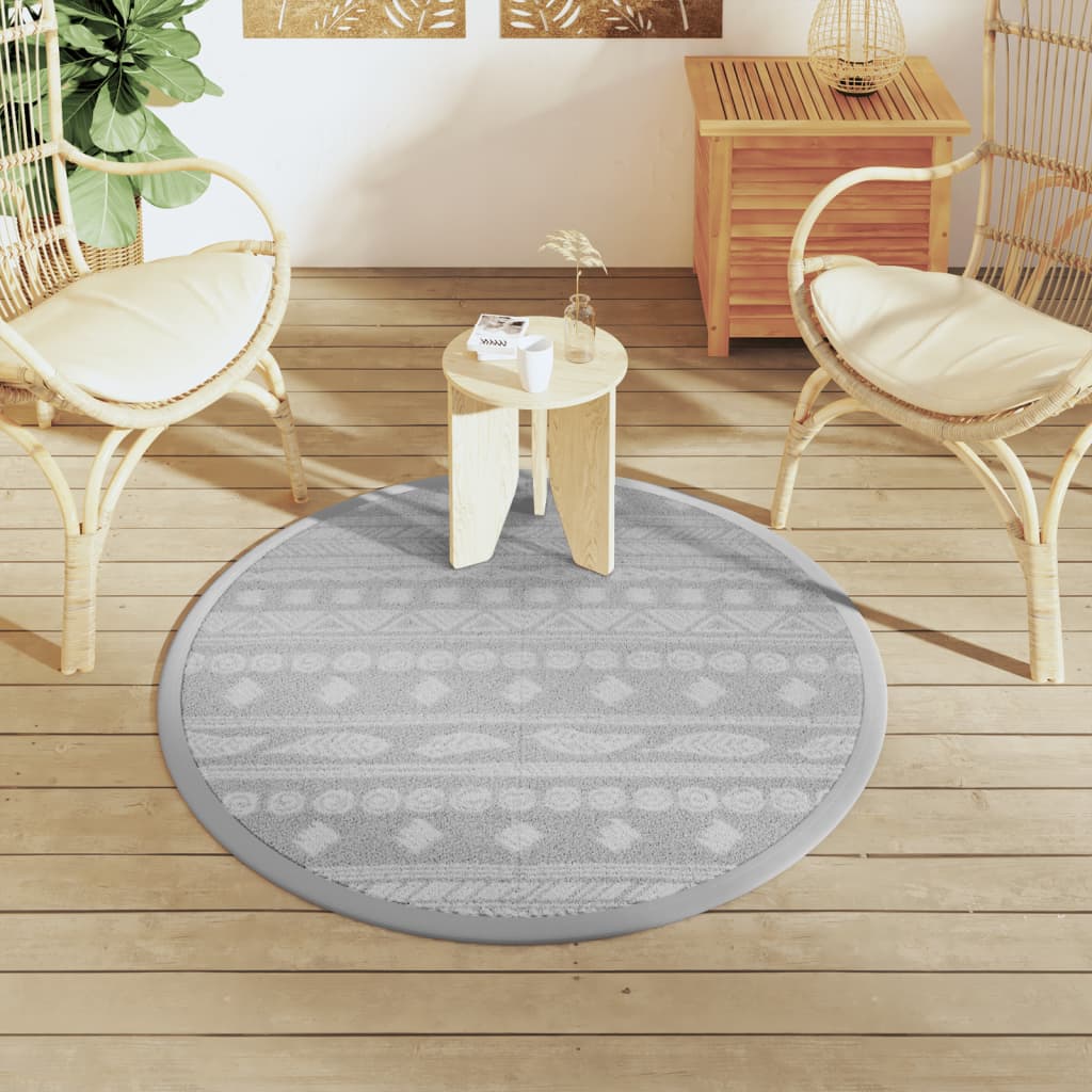 Buitenkleed Arakil Ø120 Cm Pp Grijs Grijs Patroon