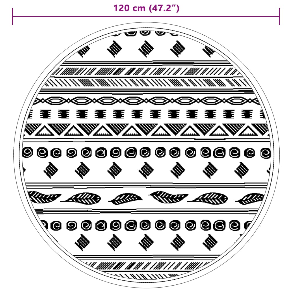 Buitenkleed Arakil Ø120 Cm Pp Grijs Grijs Patroon