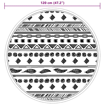 Buitenkleed Arakil Ø120 Cm Pp Grijs Grijs Patroon