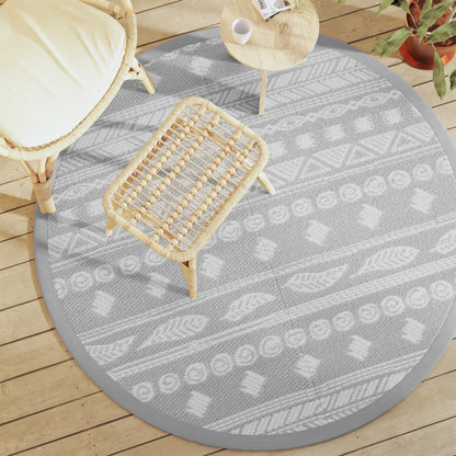 Buitenkleed Arakil Ø120 Cm Pp Grijs Grijs Patroon