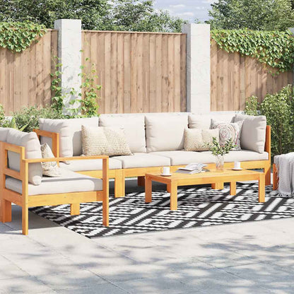 Buitenkleed Arakil Ø160 Cm Polypropeen Wit En Zwart Vierkant Ontwerp