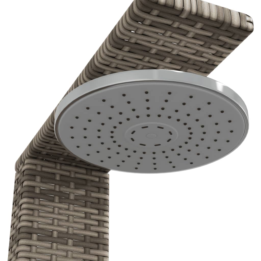 Buitendouche 50X55X224 Cm Poly Rattan En Acaciahout