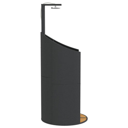 Buitendouche 100X100X241,5 Cm Poly Rattan En Acaciahout