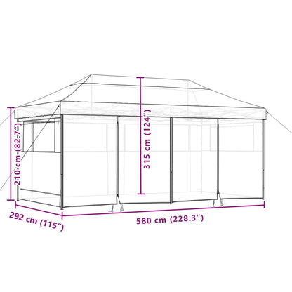 Partytent Inklapbaar Pop-Up Kleurig Terracotta