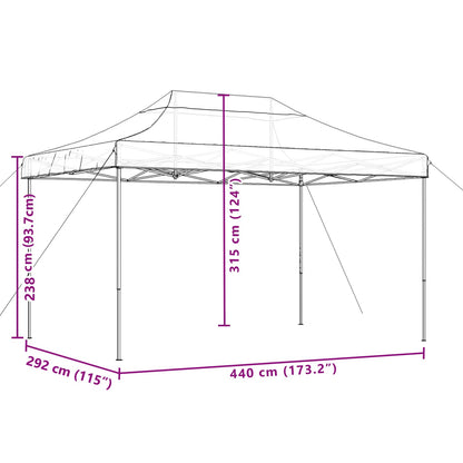Partytent Inklapbaar Pop-Up 440X292X315 Cm Beige