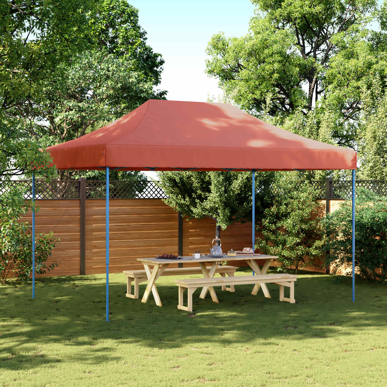 Partytent Inklapbaar Pop-Up 440X292X315 Cm Terracotta