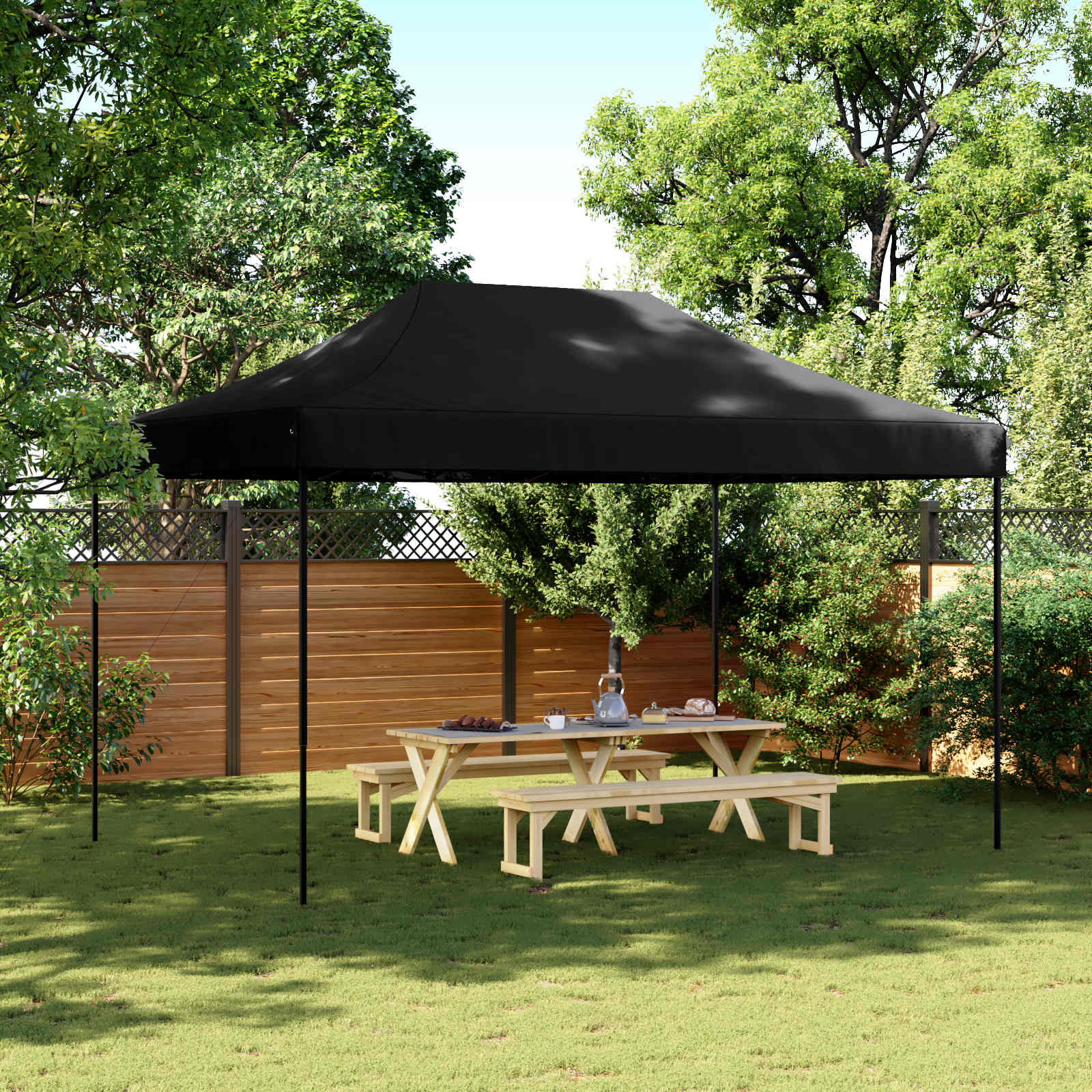 Partytent Inklapbaar Pop-Up 440X292X315 Cm Zwart