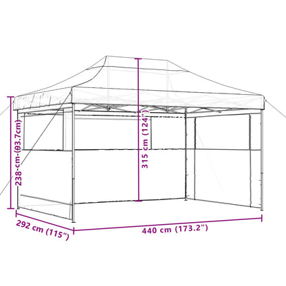 Partytent Inklapbaar Pop-Up Bordeauxrood