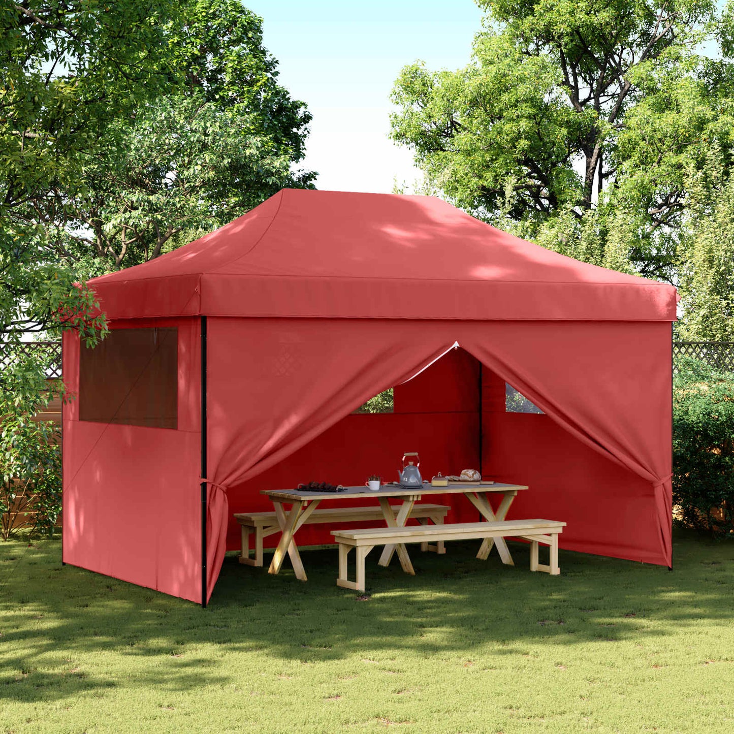 Partytent Inklapbaar Pop-Up Bordeauxrood