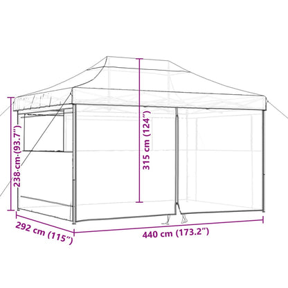Partytent Inklapbaar Pop-Up Bruin