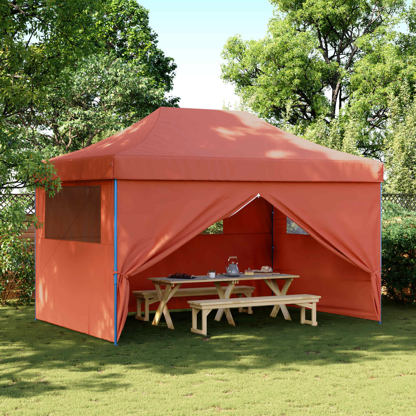 Partytent Inklapbaar Pop-Up Kleurig Terracotta