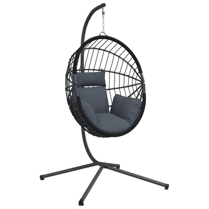Hangstoel Met Standaard Rattan En Staal Kleurig