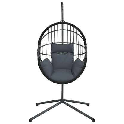 Hangstoel Met Standaard Rattan En Staal Kleurig