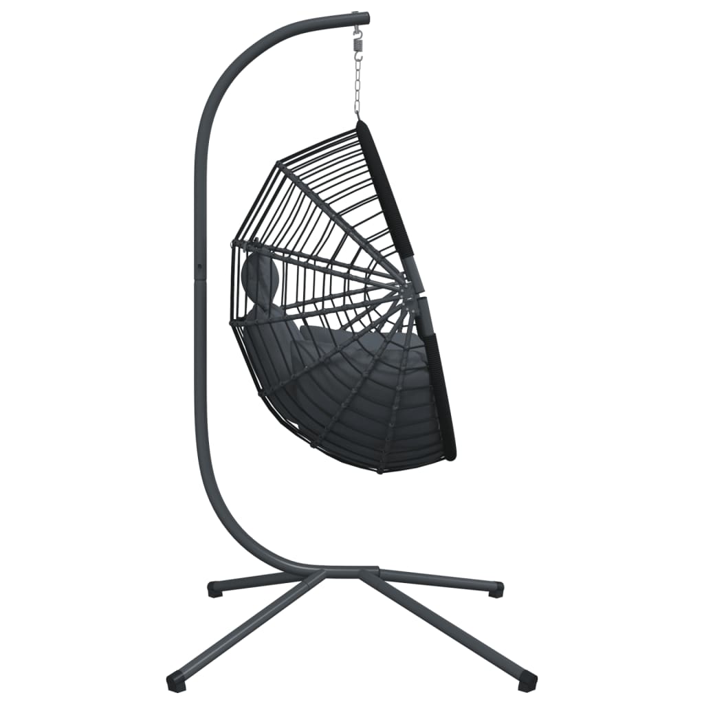 Hangstoel Met Standaard Rattan En Staal Kleurig