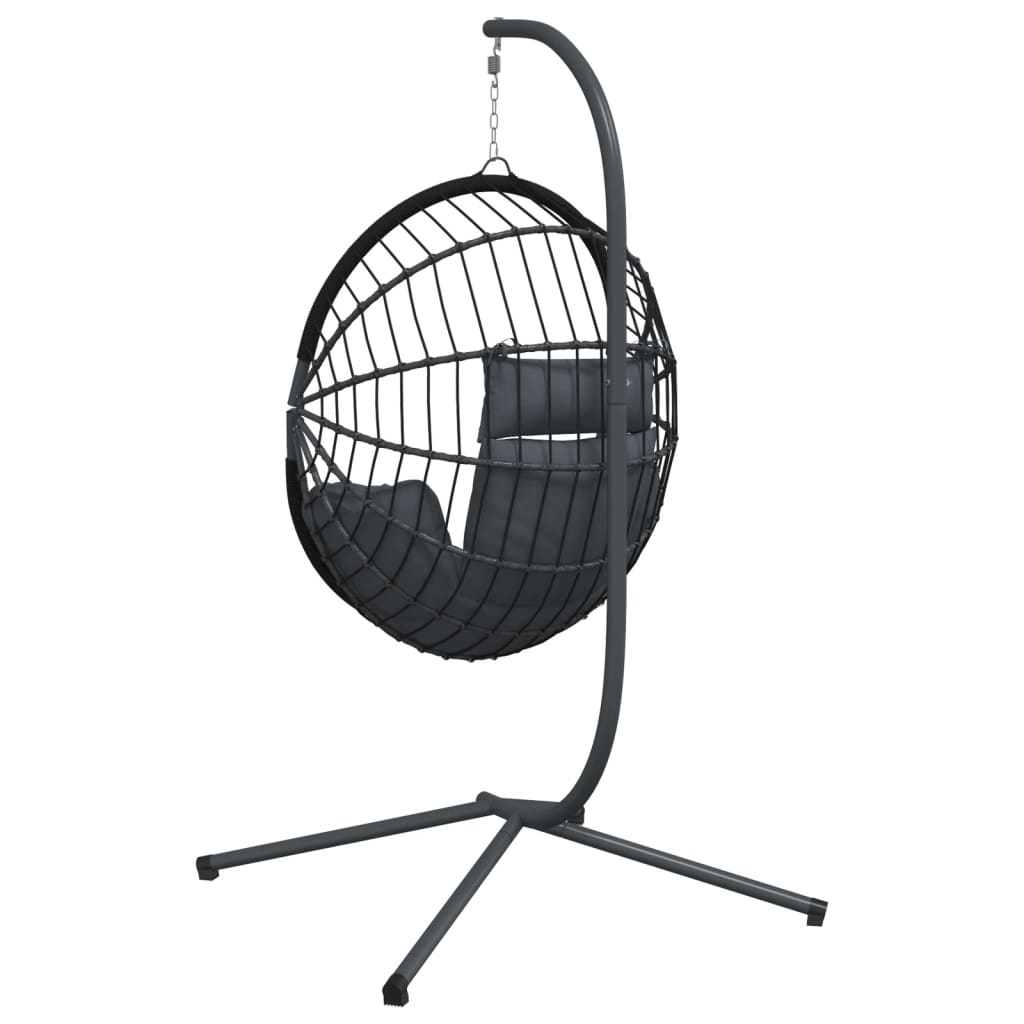 Hangstoel Met Standaard Rattan En Staal Kleurig