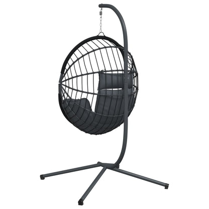 Hangstoel Met Standaard Rattan En Staal Kleurig