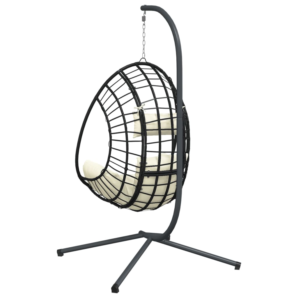 Hangstoel Met Standaard Rattan En Staal