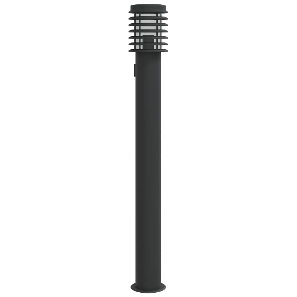 Buitenvloerlamp 110 Cm Roestvrijstaal Zwart