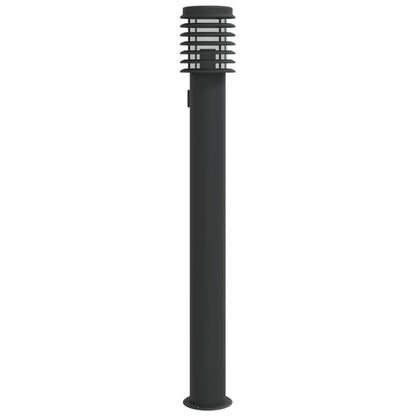 Buitenvloerlamp 110 Cm Roestvrijstaal Zwart