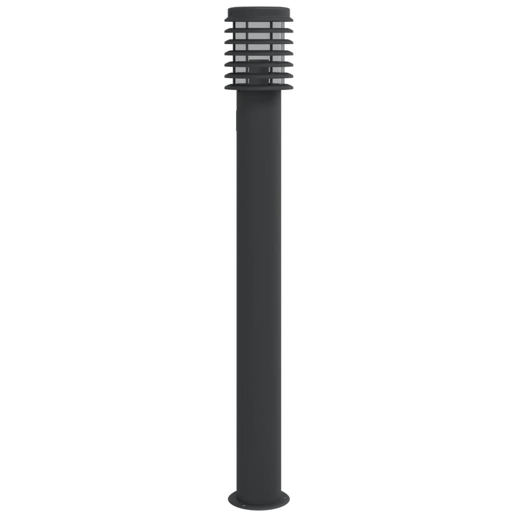 Buitenvloerlamp 110 Cm Roestvrijstaal Zwart