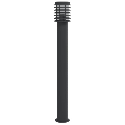 Buitenvloerlamp 110 Cm Roestvrijstaal Zwart