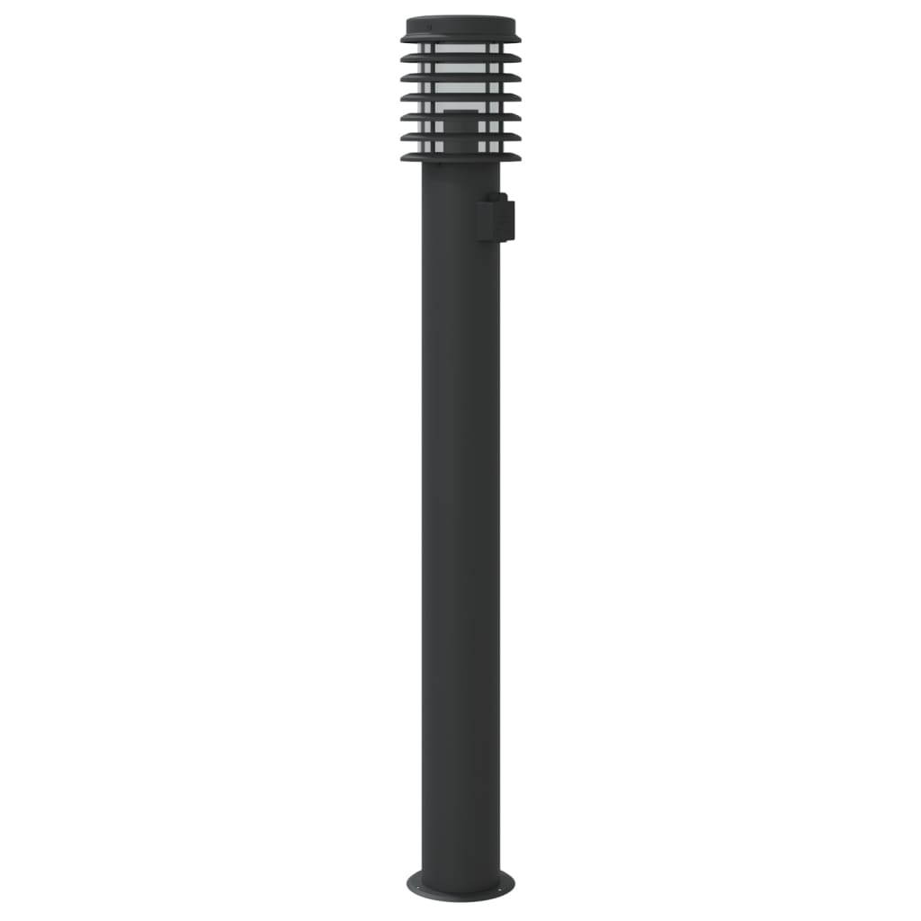 Buitenvloerlamp 110 Cm Roestvrijstaal Zwart