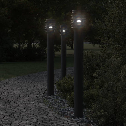 Buitenvloerlamp 110 Cm Roestvrijstaal Zwart