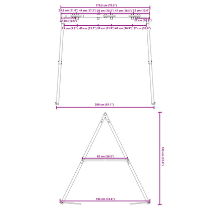Schommelframe Voor Buiten B 206 X H 185 Cm