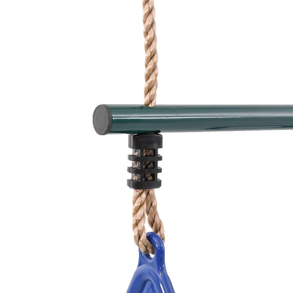 Trapezestang En Ringen Voor Kinderen Staal Blauw En Donkergroen