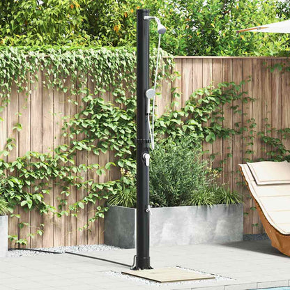 Buitenzonne-Douche Zwart 217 Cm Pvc En Aluminium