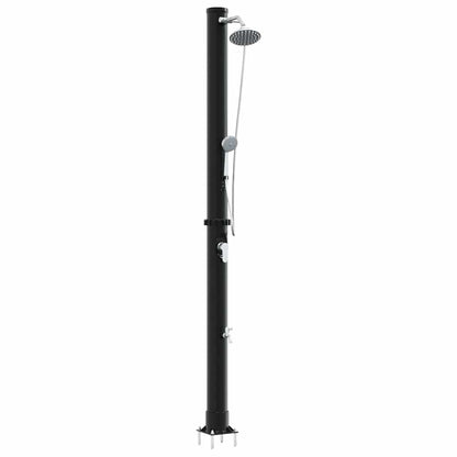 Buitenzonne-Douche Zwart 217 Cm Pvc En Aluminium