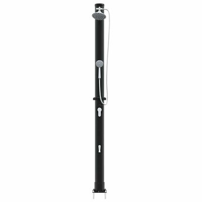 Buitenzonne-Douche Zwart 217 Cm Pvc En Aluminium
