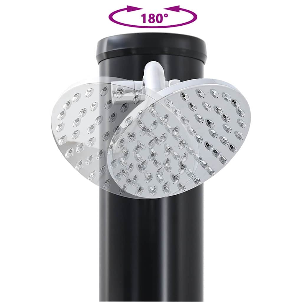 Buitenzonne-Douche Zwart 217 Cm Pvc En Aluminium