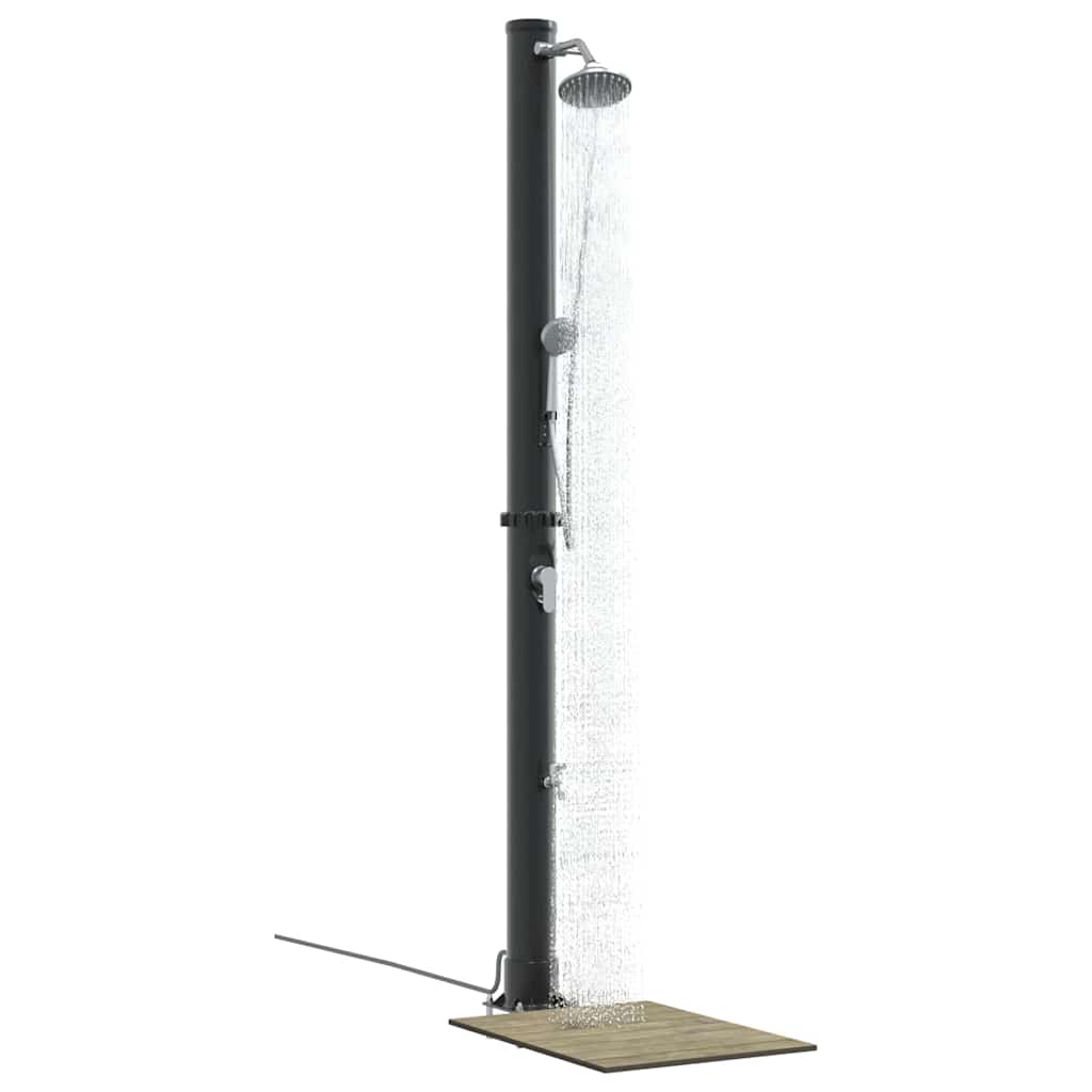 Buitenzonne-Douche Zwart 217 Cm Pvc En Aluminium