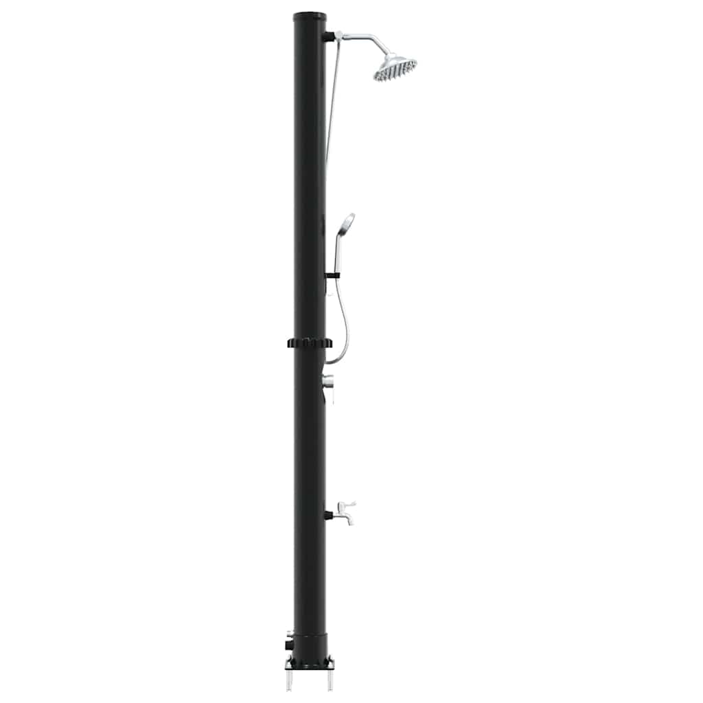 Buitenzonne-Douche Zwart 217 Cm Pvc En Aluminium