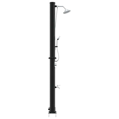 Buitenzonne-Douche Zwart 217 Cm Pvc En Aluminium