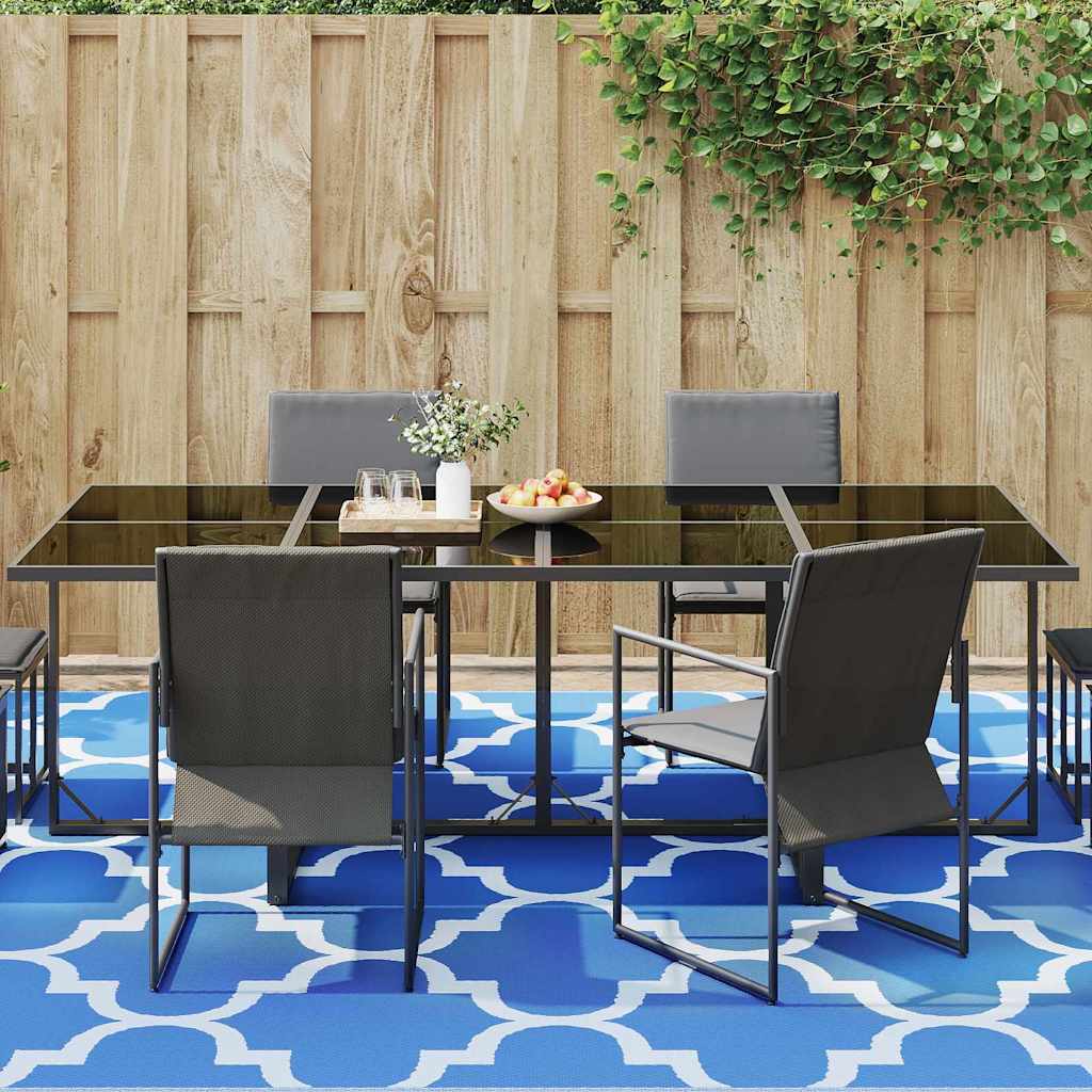 Buitentapijt Arakil Blauw En Wit 400 × 300 Cm 50% Polypropyleen Blad