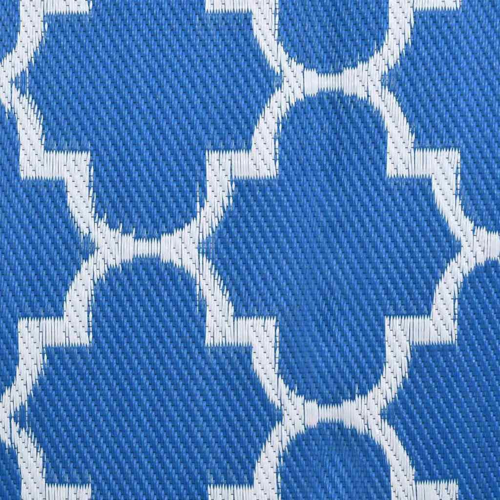 Buitentapijt Arakil Blauw En Wit 400 × 300 Cm 50% Polypropyleen Blad