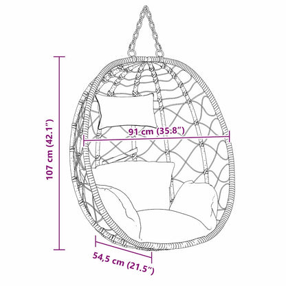 Hangende Ei-Stoel 91,5 X 54,5 X 107 Cm Poly Rattan