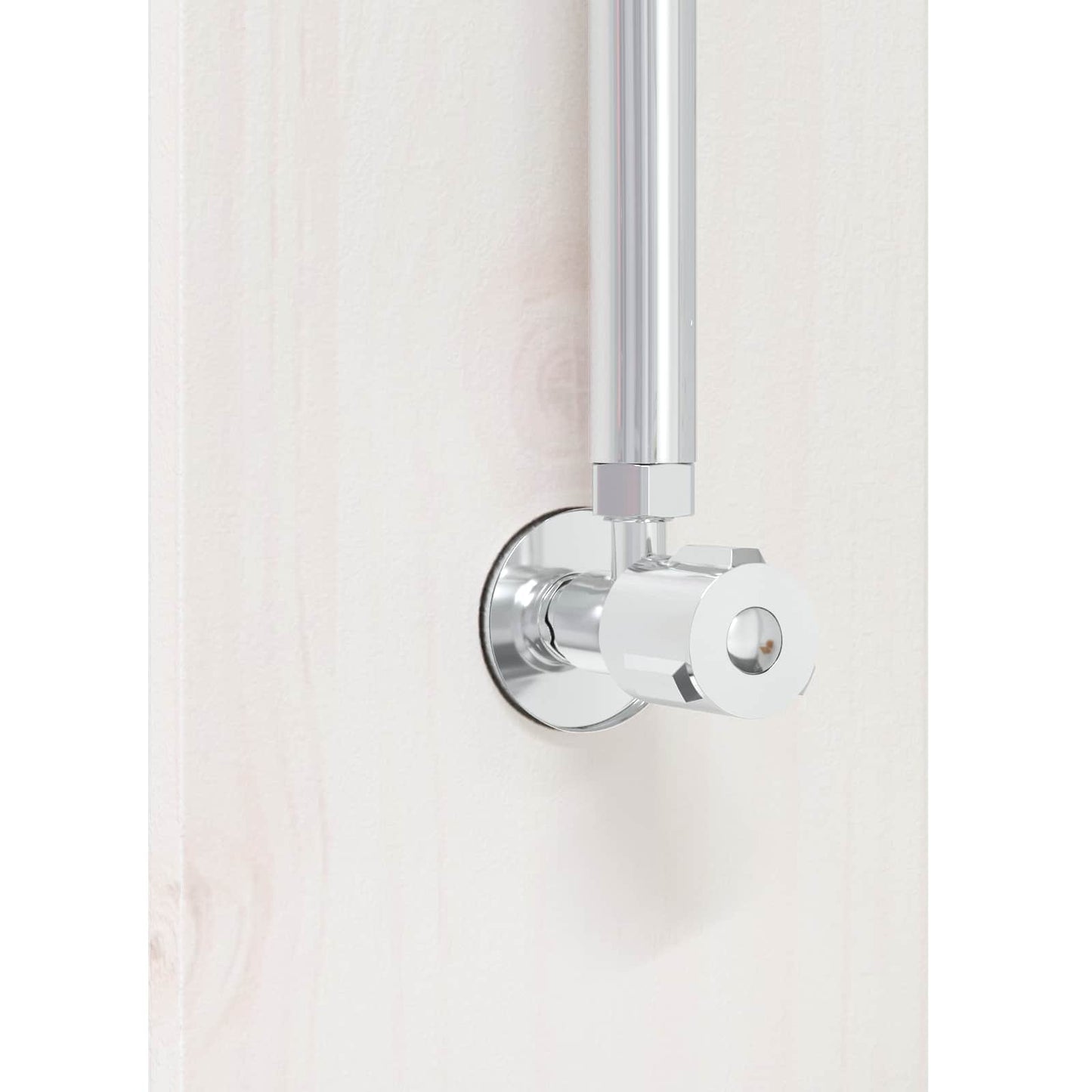 Buitendouche 206 Cm Massief Grenenhout En Roestvrij Staal Wit
