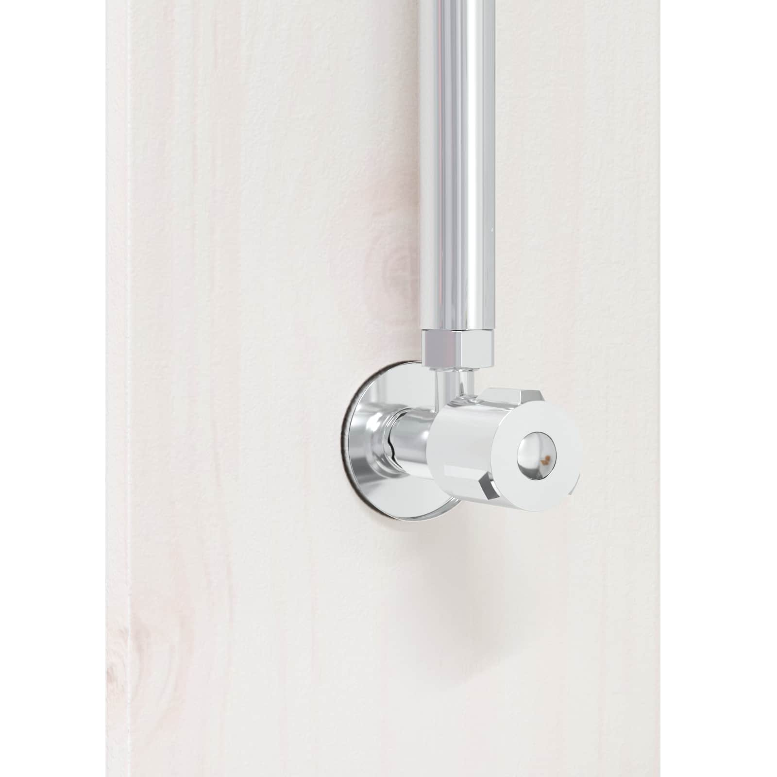 Buitendouche 206 Cm Massief Grenenhout En Roestvrij Staal Wit