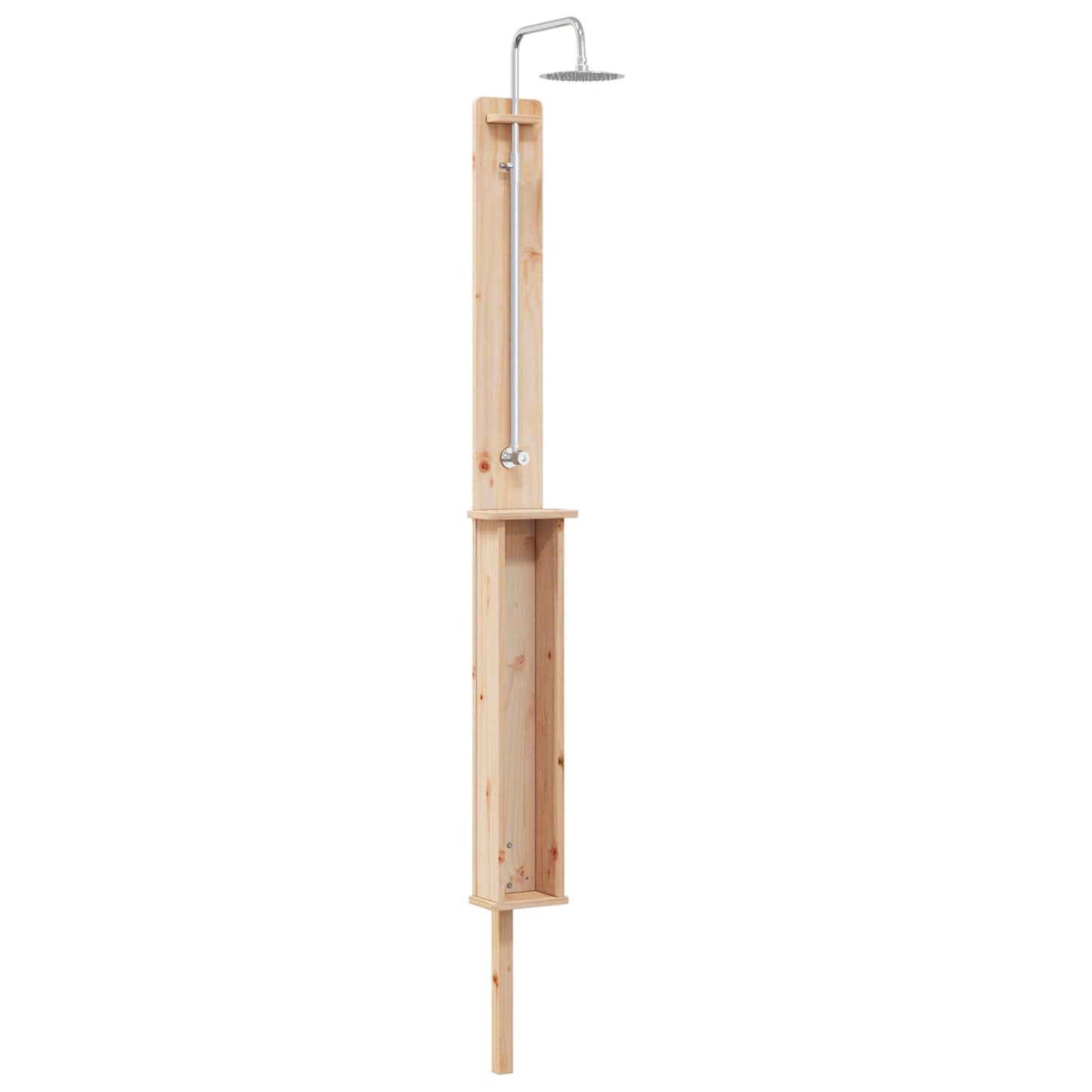 Buitendouche 246 Cm Massief Grenenhout En Roestvrij Staal
