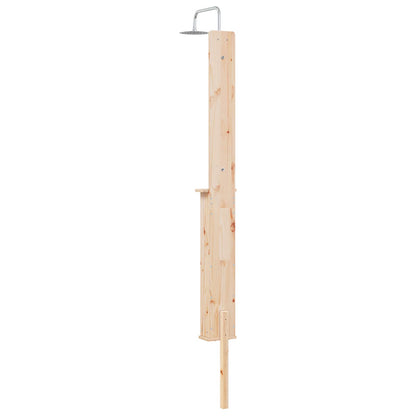 Buitendouche 246 Cm Massief Grenenhout En Roestvrij Staal