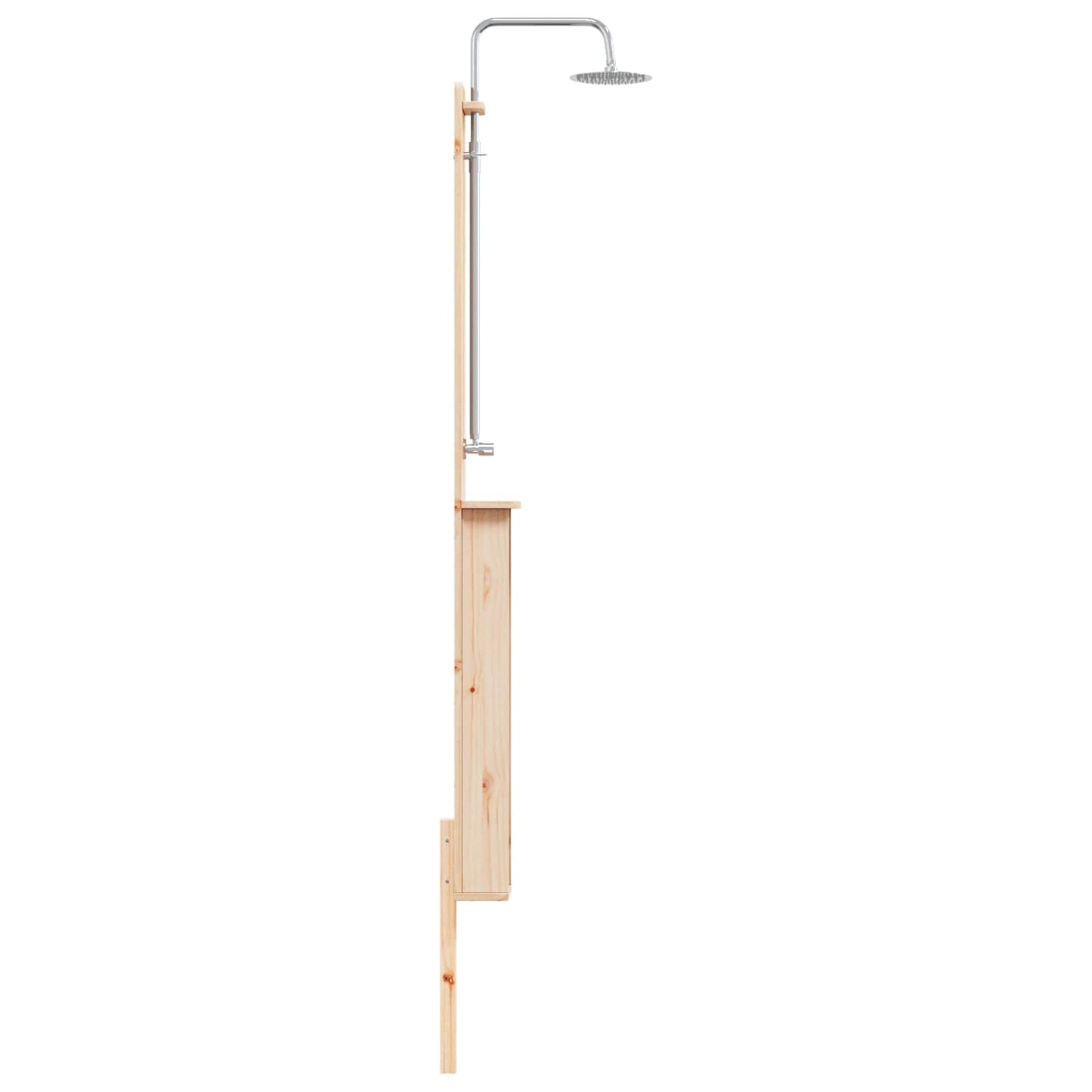 Buitendouche 246 Cm Massief Grenenhout En Roestvrij Staal