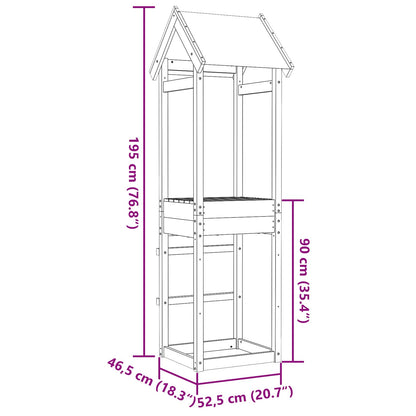 Speeltoren Bruin 52,5 X 46,5 X 195 Cm Massief Douglas Hout