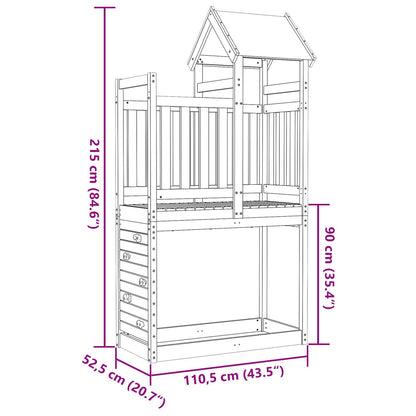Speeltoren Bruin 110,5 X 52,5 X 215 Cm Massief Douglas Hout